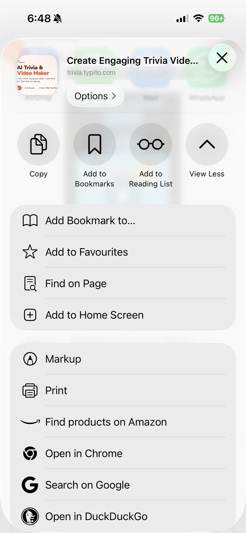 2. Share → Add to Home Screen