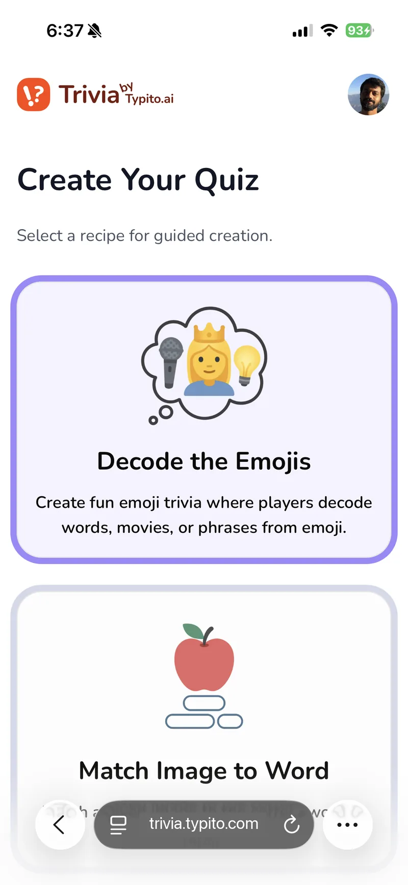 Choose a trivia style